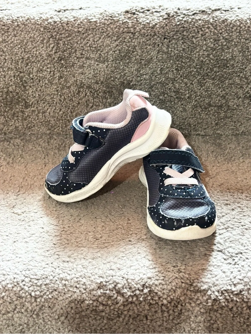 Kids Navy and Pink Everyday Sneakers -